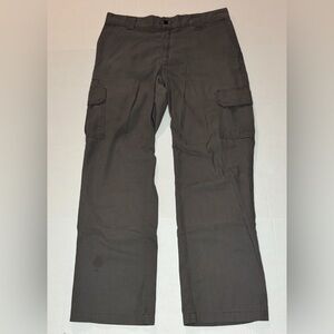 DICKIES MEN’S REGULAR STRAIGHT GREY STRETCH TWILL CARGO PANTS